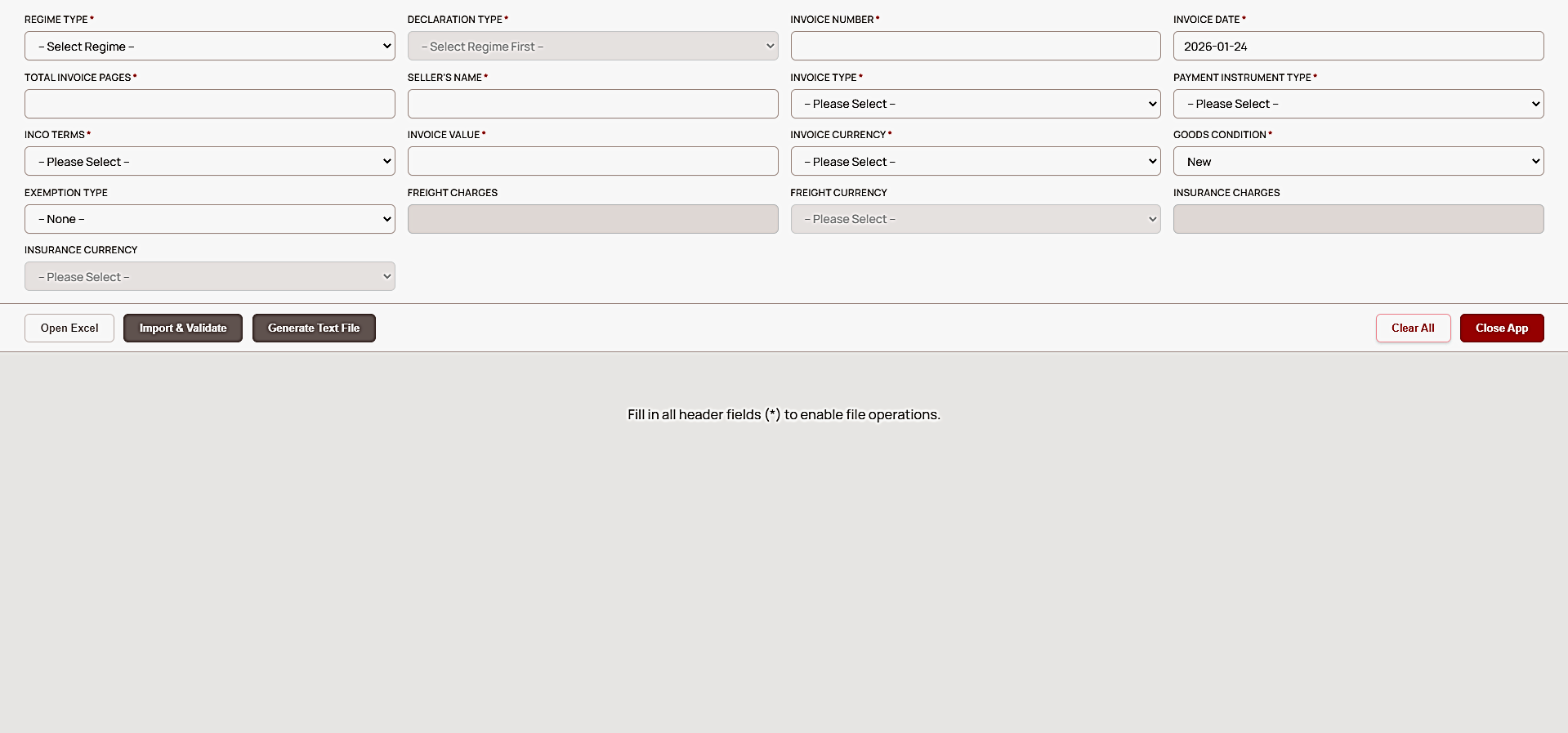 M2 Generator Main Screen